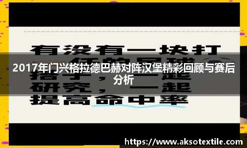 2017年门兴格拉德巴赫对阵汉堡精彩回顾与赛后分析